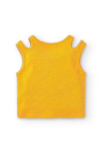 T-shirt fille jaune Réf : 84067 2