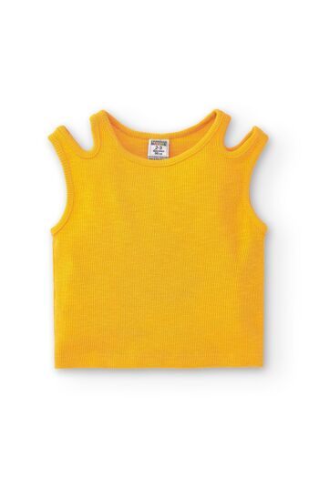 T-shirt fille jaune Réf : 84067 3