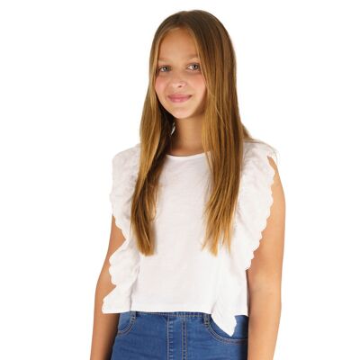 Weißes Mädchen-T-Shirt Ref: 79089