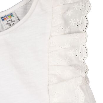 T-shirt fille blanc Réf : 79089 4