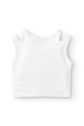 T-shirt fille blanc Réf : 84067 3