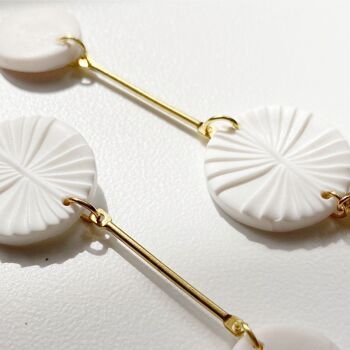 White and gold earrings - N°05 2