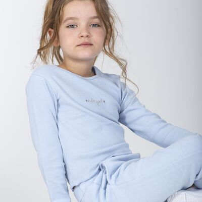 Simpatica maglietta azzurra per bambina Rif: 83051