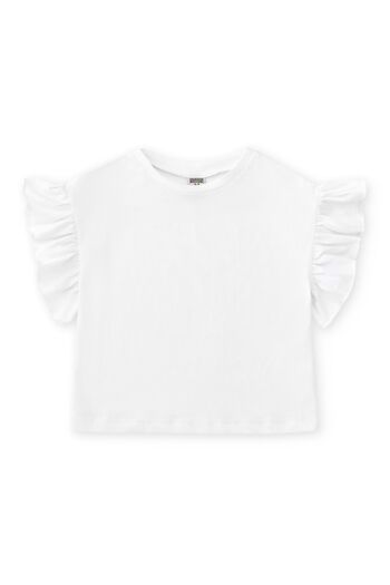 T-shirt fille blanc Réf : 84065 2