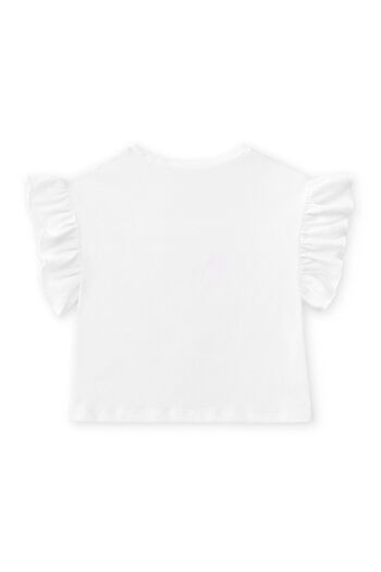 T-shirt fille blanc Réf : 84065 5