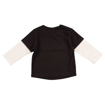 T-shirt bébé noir motif cosmique Réf : 77078 2