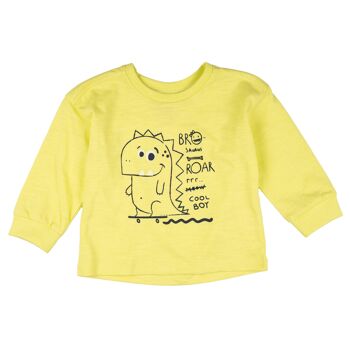 T-shirt bébé manches longues jaune Réf : 83225 2