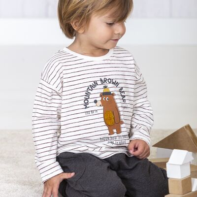 Langärmliges Baby-T-Shirt mit Bären-Print Ref: 83229
