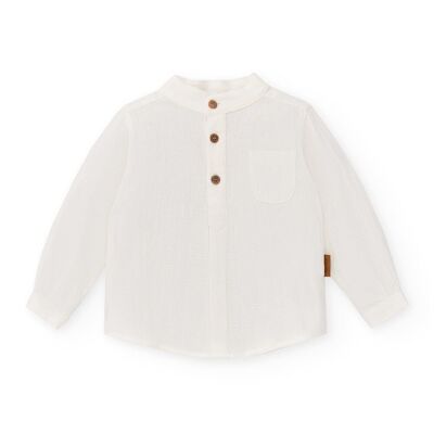 Camisa niño Cocote & Charanga blanca con mangas Ref: 51649