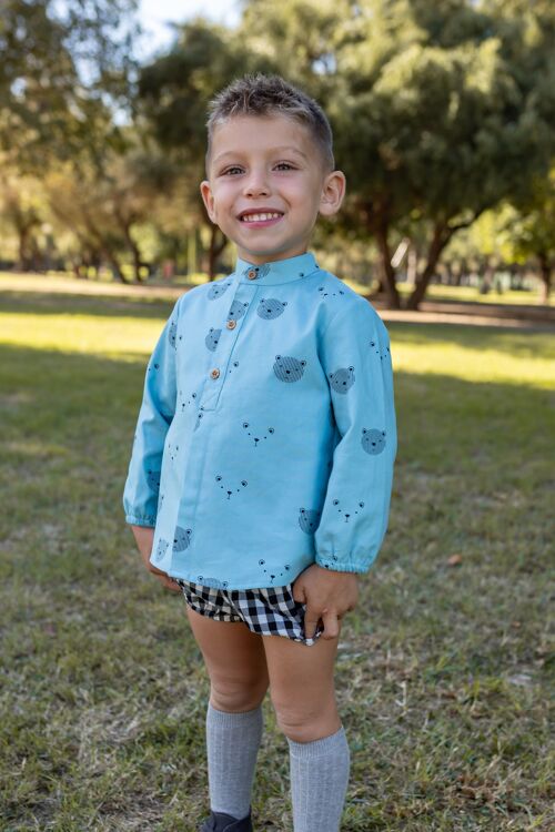 Cocote & Charanga turquoise baby sleeve shirt Ref: 51616
