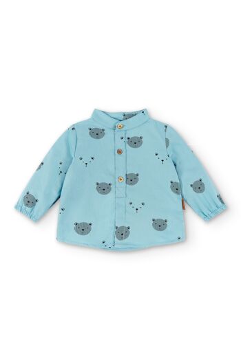 Chemise manche bébé turquoise Cocote & Charanga Réf : 51616 4