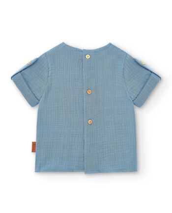 Chemise garçon bleue Cocote & Charanga Réf : 51030 4