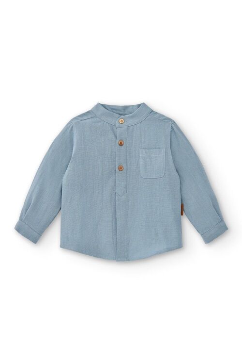 Light blue boy's shirt with Cocote & Charanga sleeves Ref: 51649