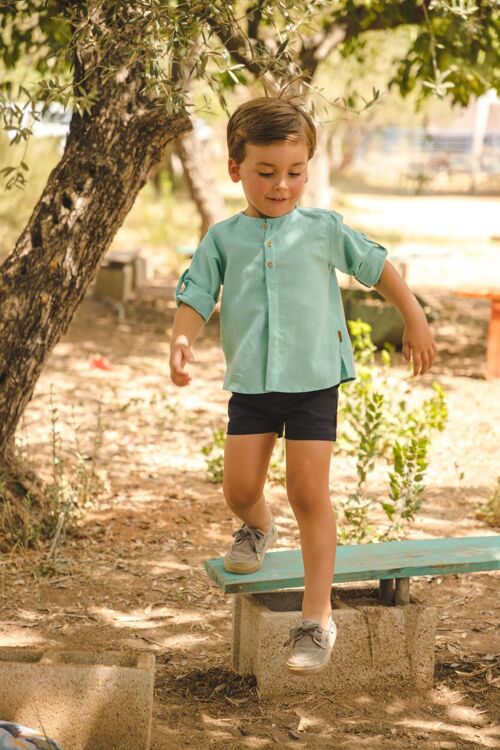 Cocote & Charanga turquoise boy's shirt Ref: 51032