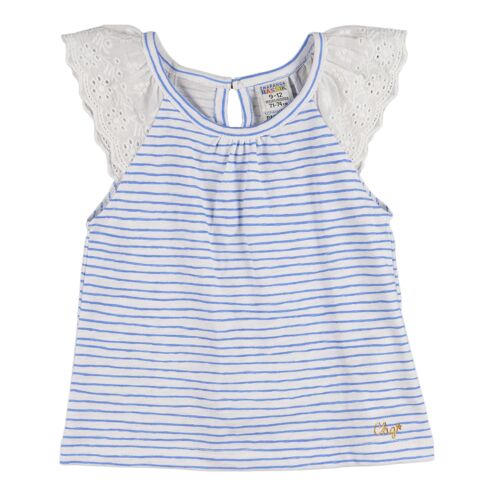 Blue and white striped baby t-shirt Ref: 79043