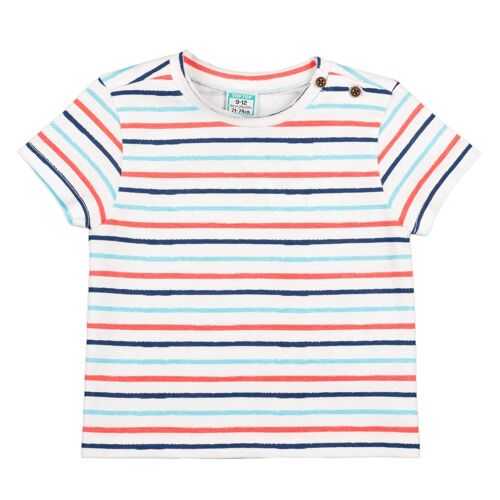 Red and blue striped baby t-shirt Ref: 78523