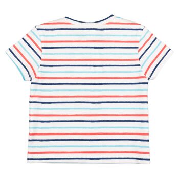 T-shirt bébé rayé rouge et bleu Réf : 78523 3