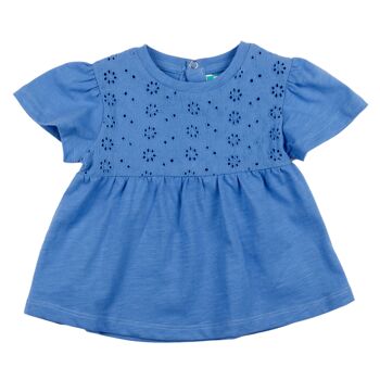 Camiseta de bébé bleu 1