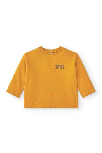T-shirt bébé basique smile couleur moutarde Réf : 86000 1