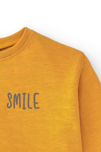 T-shirt bébé basique smile couleur moutarde Réf : 86000 2