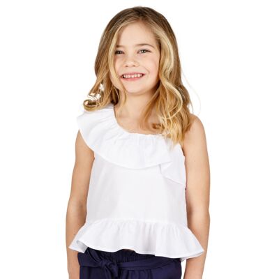 Blusa bianca da bambina Rif: 78217