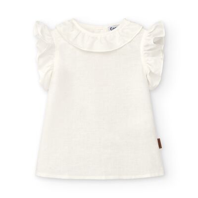 Blusa ecrù da bambina Cocote & Charanga Rif: 51022