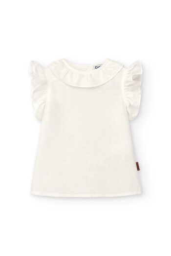 Blouse écru fille Cocote & Charanga Réf : 51022 1