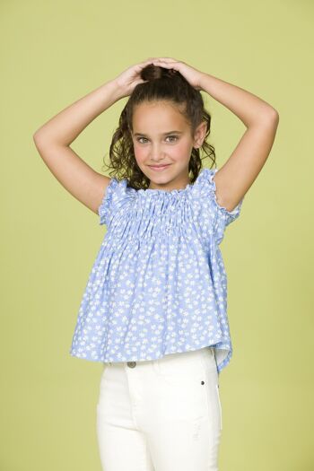 Blouse fille imprimée Réf : 87504 1