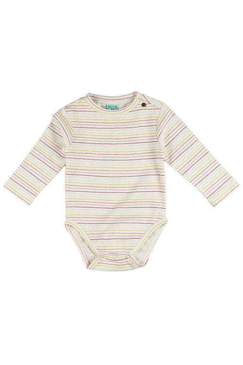 Multicolored striped newborn bodysuit Ref: 77609