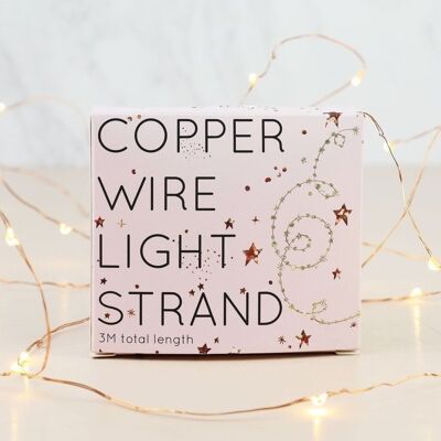 30 luces LED de cadena de alambre de cobre con pilas