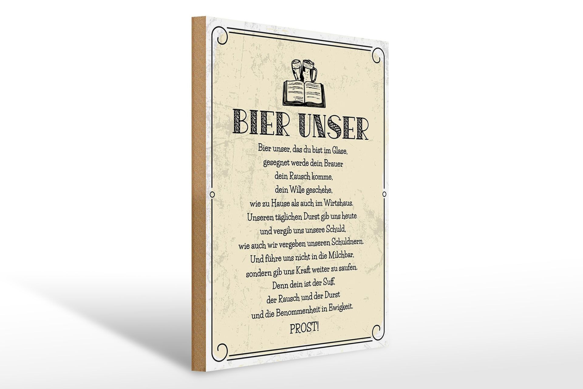 Targa in legno alcol 30x40 cm birra la nostra targa decorativa di preghiera