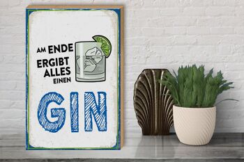 Panneau en bois alcool 30x40 cm Au final, tout aboutit à un panneau décoratif GIN 3