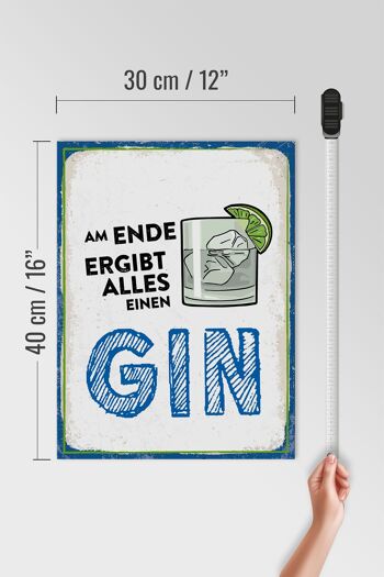 Panneau en bois alcool 30x40 cm Au final, tout aboutit à un panneau décoratif GIN 4