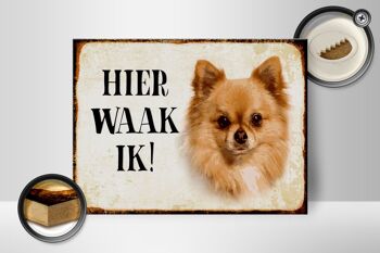 Panneau en bois avec inscription « Dutch Here Waak ik Chihuahua » 40x30 cm 2