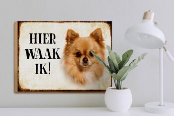 Panneau en bois avec inscription « Dutch Here Waak ik Chihuahua » 40x30 cm 3