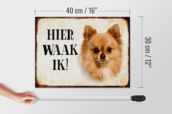 Panneau en bois avec inscription « Dutch Here Waak ik Chihuahua » 40x30 cm 4