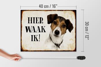 Panneau en bois avec inscription « Dutch Here Waak ik Jack Russell Terrier » 40 x 30 cm. 4