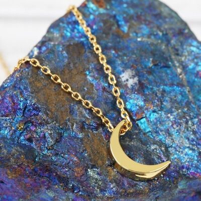 Collier croissant de lune doré