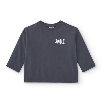 T-shirt bébé basique smile anthracite Réf : 86000