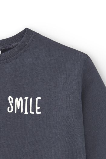 T-shirt bébé basique smile anthracite Réf : 86000 2