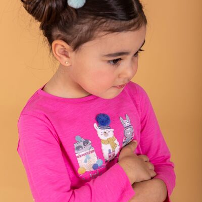 T-shirt bébé fuchsia Réf : 77089