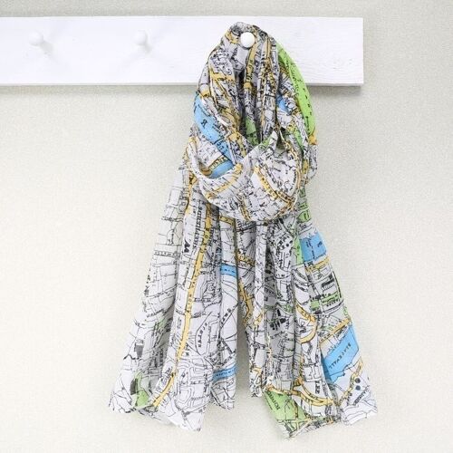 Vintage London Map Scarf