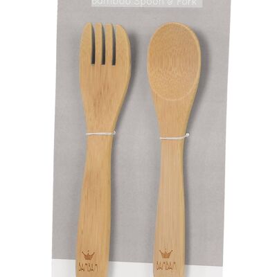 BamBam - Forchetta e cucchiaio in bambù