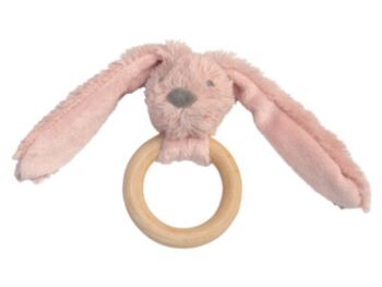 Happy Horse - OLD PINK RABBIT RICHIE WOODEN TEETHING RING 