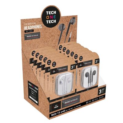 Pack ahorro auriculares earTECH 12 unid JACK (6+6)