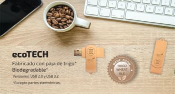 Clé USB 3 ecoTECH de 32 Go.2 mémoire USB 2