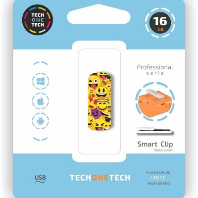 ClipTECH Emoji-Collage 16 GB Pendrive