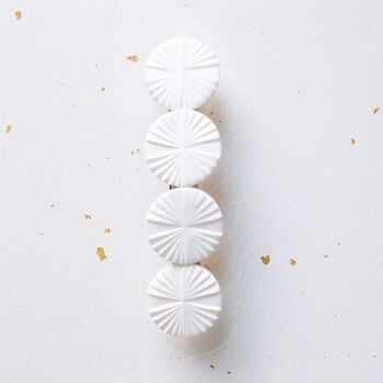 White and gold fan barrette - N°10 2