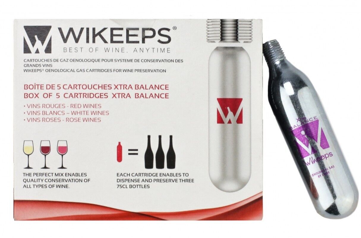 10 * Cartouches Wikeeps - vin Tranquille - Argon + CO2