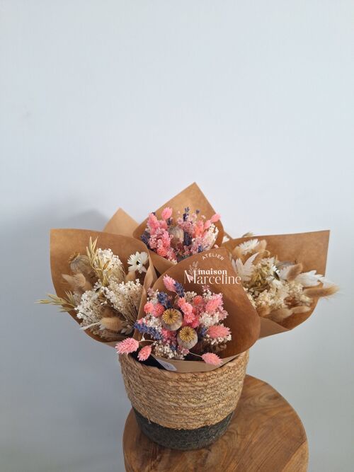 Lot mixte de petits bouquets en fleurs séchées